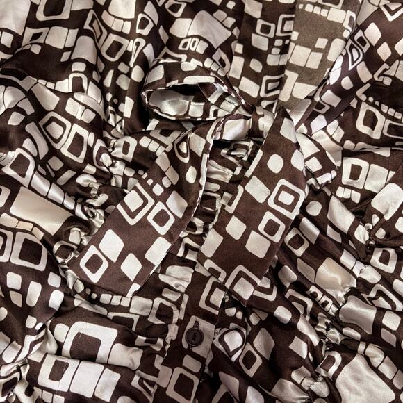 Y2k Charlotte Russe Ruched Button Up Blouse 2 - Picture 2 of 5